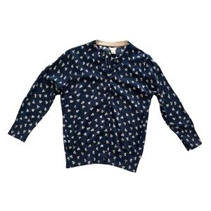 J. Crew Hen Print Clare Cardigan M